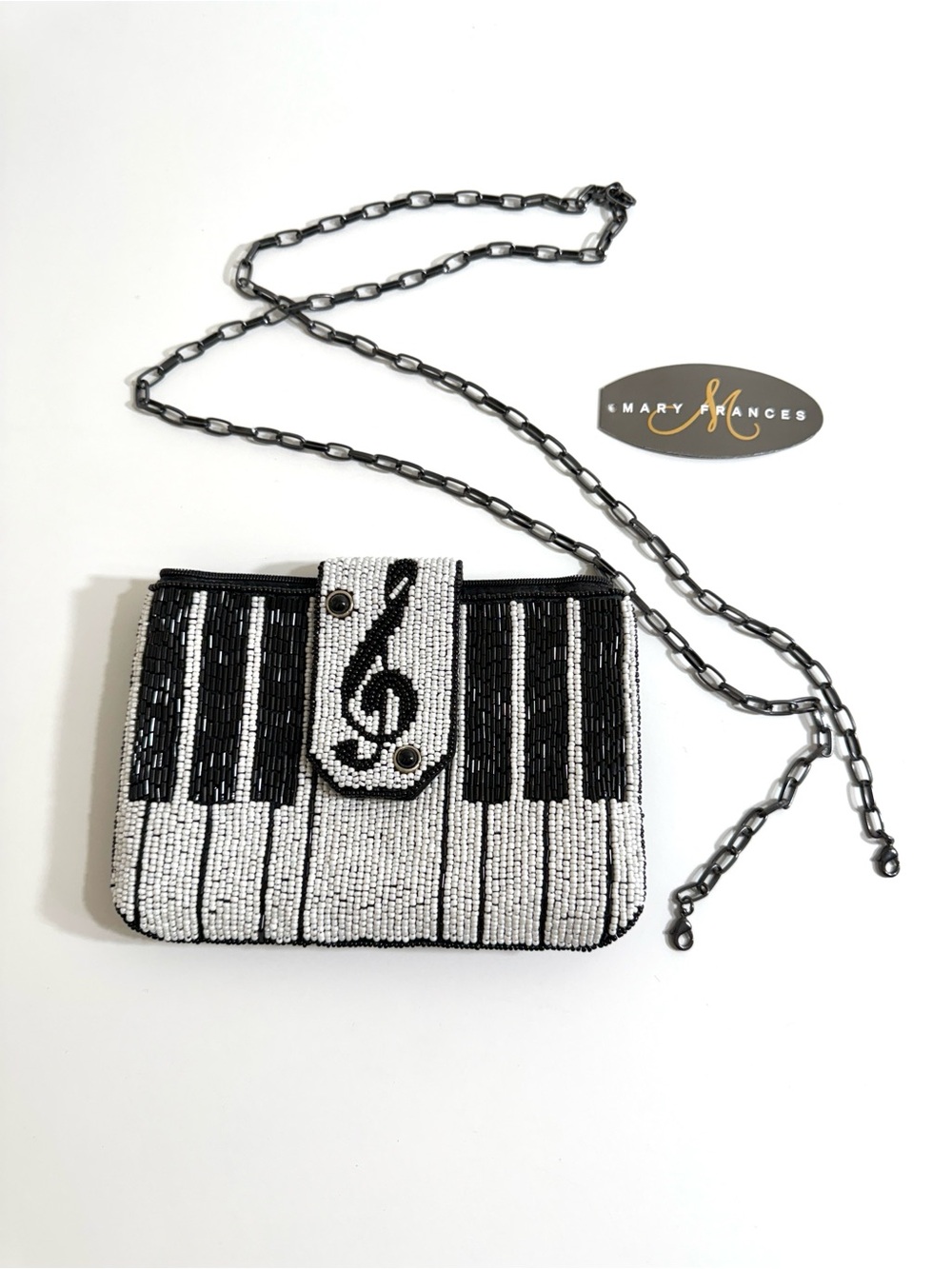 Mary Frances Keyed Up Piano Convertible Crossbody Clutch